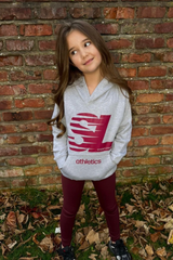 Mini studio leisure athletics grey printed hoodie
