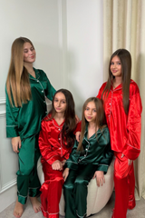 Mini Casey red Satin Pyjamas