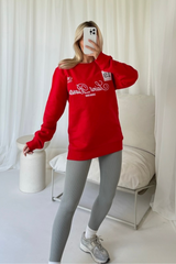 Saint barts red embroidered sweater