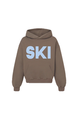 SKI ESSENTIAL MOCHA PRINTED HOODIE