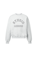 STUDIO LEISURE ESSENTIAL MARL PRINTED SWEATER