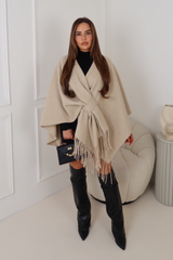 CARLA CREAM CAPE JACKET