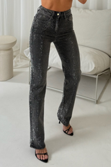 Cassi grey diamante jeans