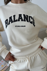 Studio Leisure Balance ecru printed sweater