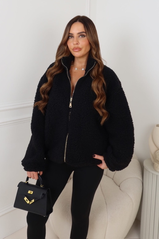 LOCKI BLACK GOLD ZIP WOOLY FLEECE