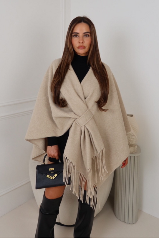 CARLA CREAM CAPE JACKET