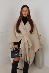 CARLA CREAM CAPE JACKET