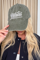Pilates Khaki embroidered cap