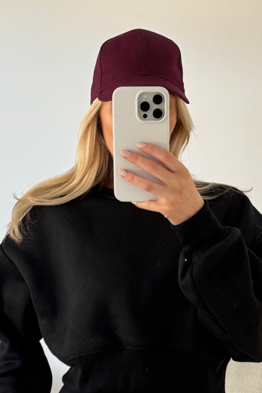 Paige burgundy baseball cap