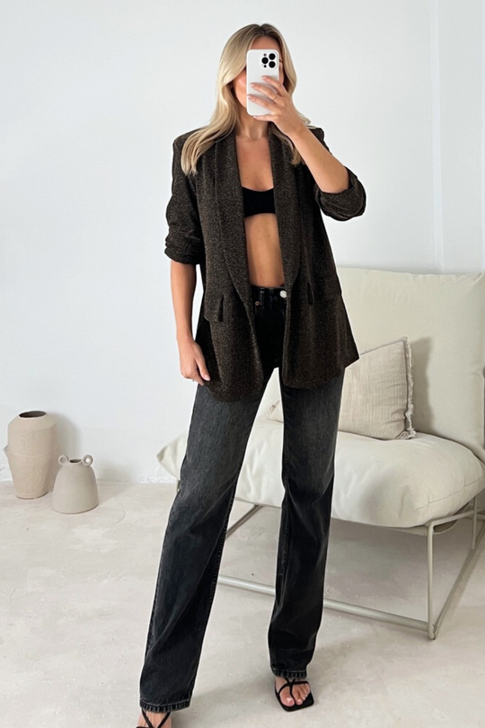 Kady gold metallic blazer