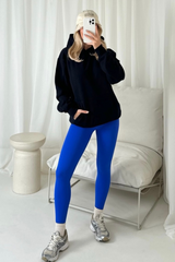 Bella navy and sapphire premium hoodie ultimate legging set