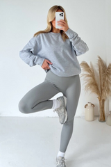 Kerris melange grey sweater and legging set