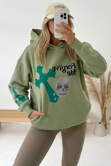 Forgive me sage green hoodie