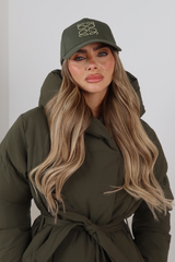 GLAMIFY KHAKI EMBROIDERED CAP