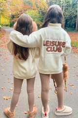 Mini Leisure club ecru printed 3/4 sweater