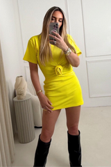 Ari yellow mini skirt