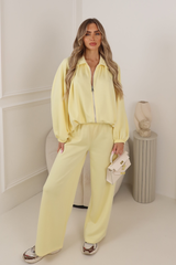 JACQUELINE LEMON DRAPE JACKET TRACKSUIT