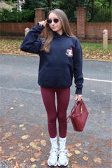 Mini studio leisure star navy printed hoodie