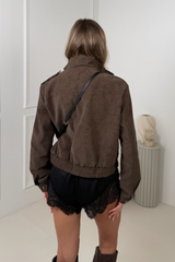 Jamie brown faux suede jacket