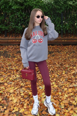 Mini malibu steel grey printed sweater