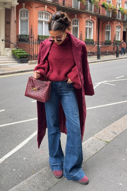 Fara blue pocket detail flared jeans