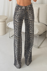 Kendal leopard diamante jeans