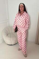 KAIA PINK POLKA DOT TRACKSUIT