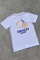 Amalfi coast white Printed T-shirt