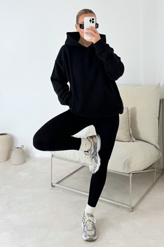 Annie black hoodie and ultimate legging set