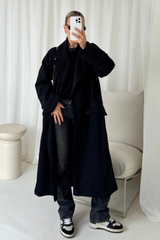 Casey black longline tailored jacket