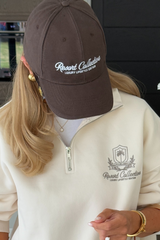 Resort collective mocha & beige embroidered cap - Resort Collective