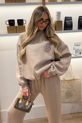 G MONOGRAM MOCHA EMBROIDERED HOODIE