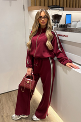 ROSSI BURGUNDY STRIPED TRACKSUIT