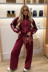 ROSSI BURGUNDY STRIPED TRACKSUIT