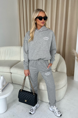 Calabasas Melange Grey Hoodie And Joggers Premium Loungewear Loungewear