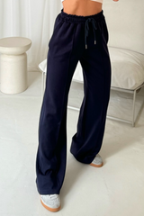 Quinn Navy Jersey Straight Leg Joggers Loungewear Cash N Carry