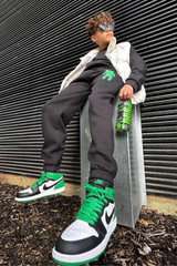 Mini black icon teddy  printed sweater jogger loungewear