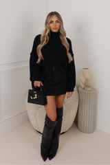 Adelaide black oversized knit jumper