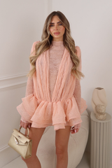 LAURA BLUSH PINK LACE DRESS WITH MATCHING UNDER BODYSUIT