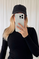 Gege embroidered black cap