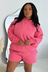 Glamify CURVE premium essential pink lemonade relaxed hoodie