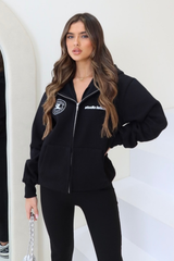 Studio leisure black premium zip hoodie