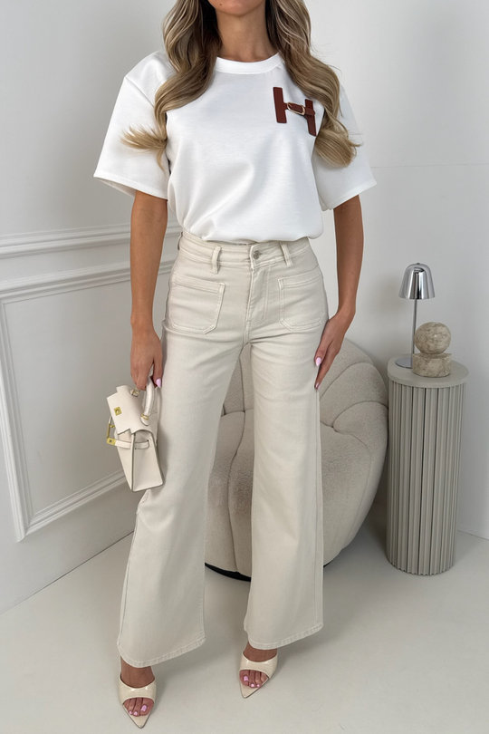 JENNY STONE STRAIGHT  LEG FRONT POCKET JEANS