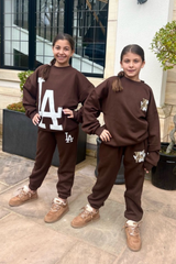 Mini chocolate take your time printed oversized sweater loungewear set