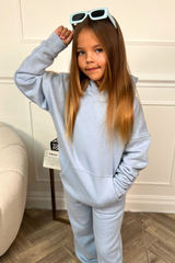 Mini baby blue premium essential hoodie