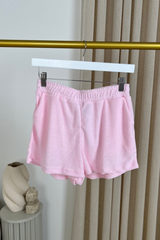 Terri Towel baby pink shorts