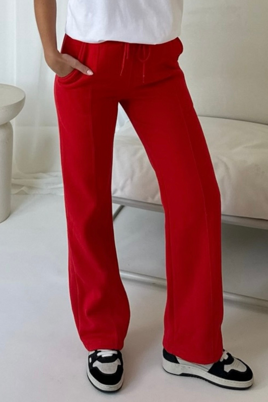 Milly red straight leg jogger