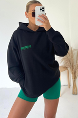 Sunshine state black printed baby blue hoodie and cycling shorts