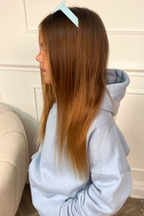 Mini baby blue premium essential hoodie