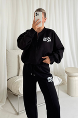 NYC sport navy printed bomber jogger loungewear